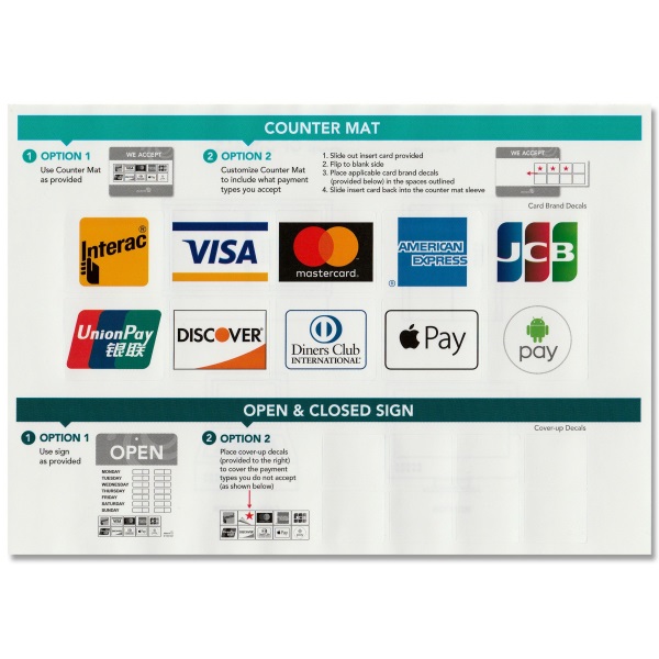 Card Brand Decal Signage Kit