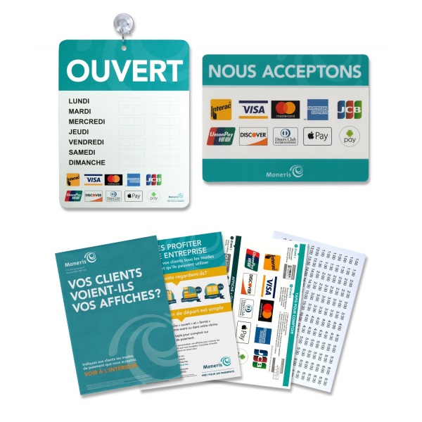 Trousse d�affichettes des marques de carte